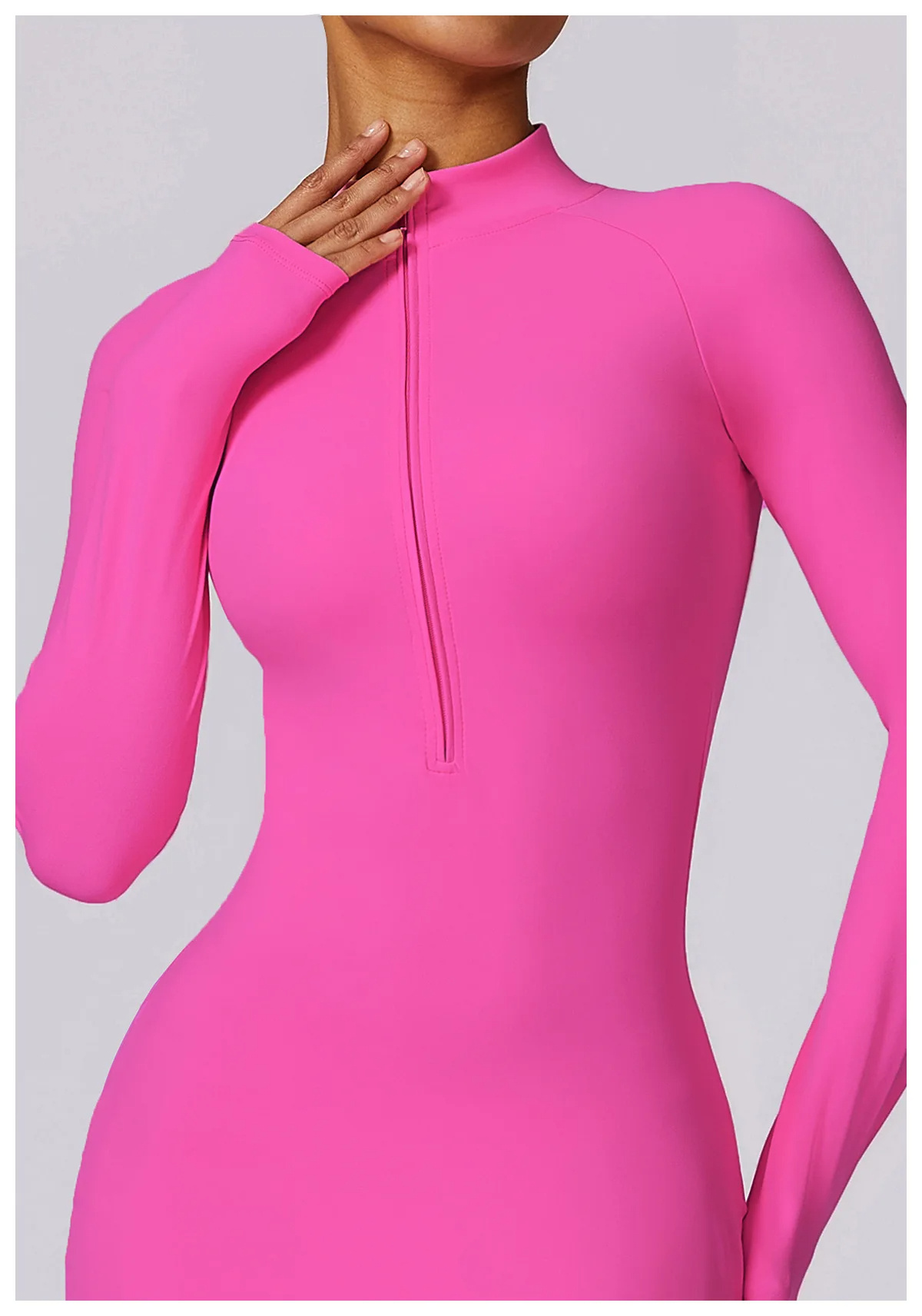 Premium Women Tennis Dress Zipper Nude Long Sleeve Bodycon Tracksuit Bodycon Dresses Running Fitness Golf Badminton Tracksuits