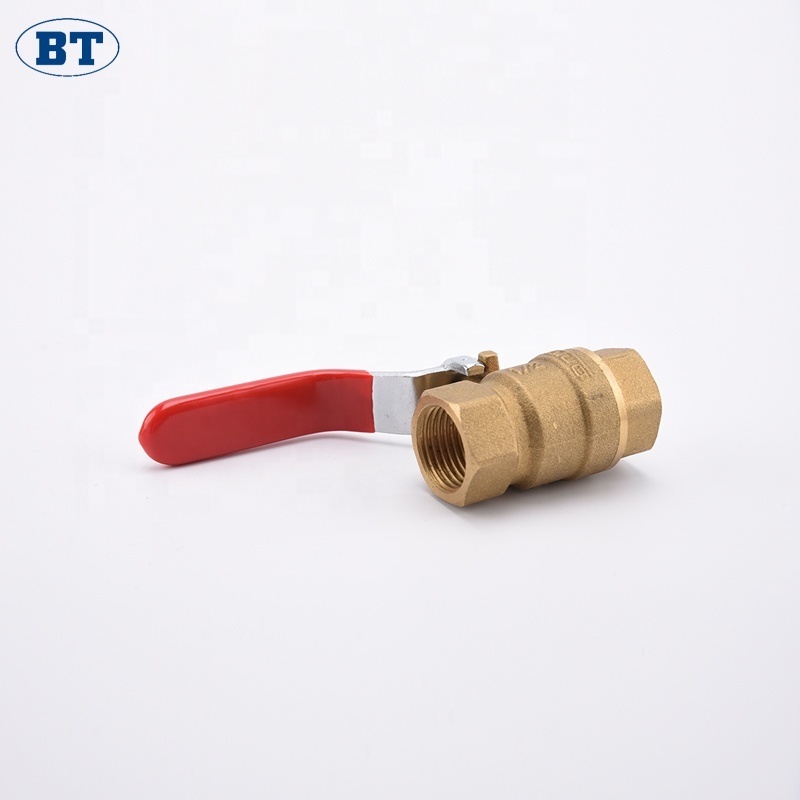 BOTE OEM BT1013 1/2 - 4 inch dn15 price list natural color high pressure brass ball valve with red extension level handle