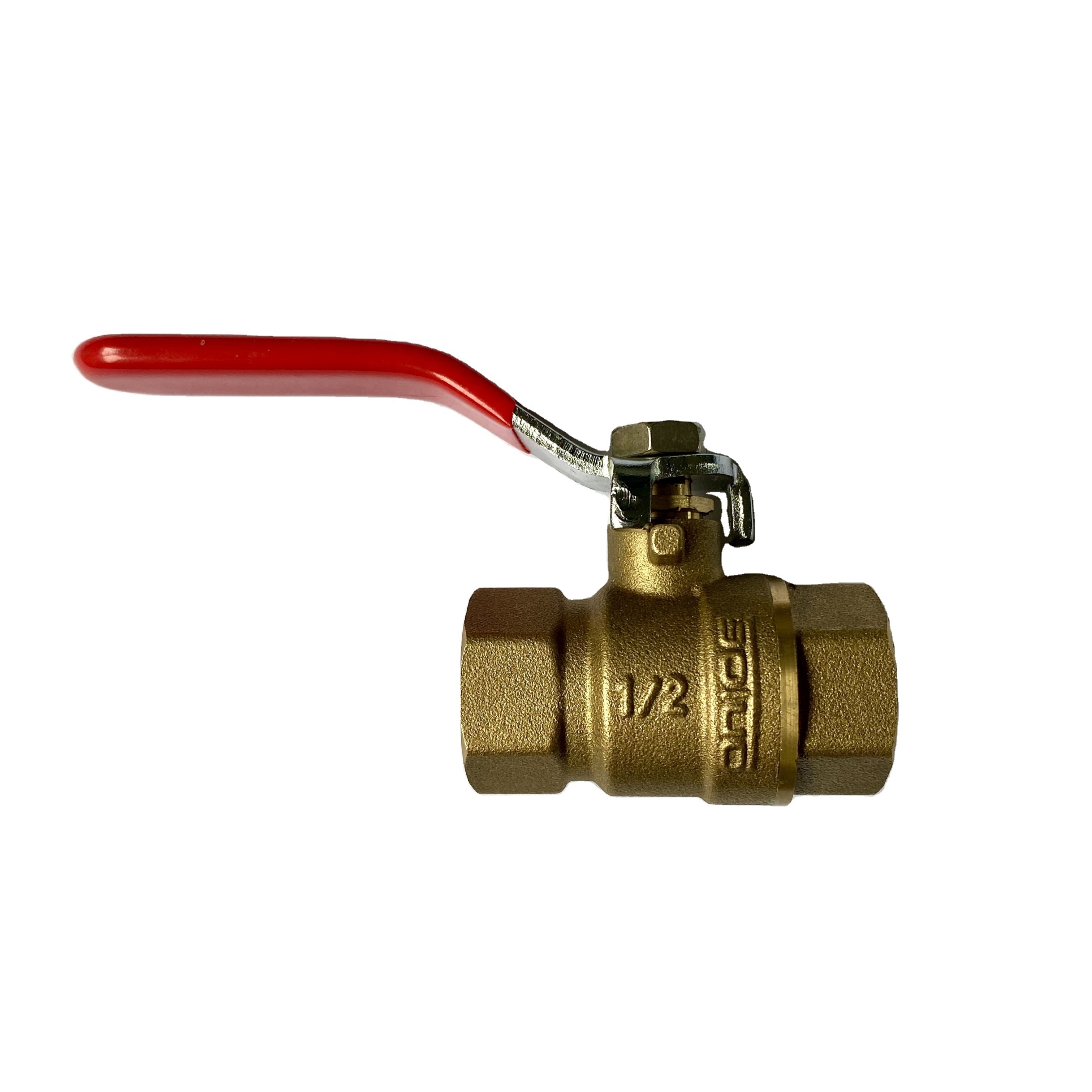 BOTE OEM BT1013 1/2 - 4 inch dn15 price list natural color high pressure brass ball valve with red extension level handle