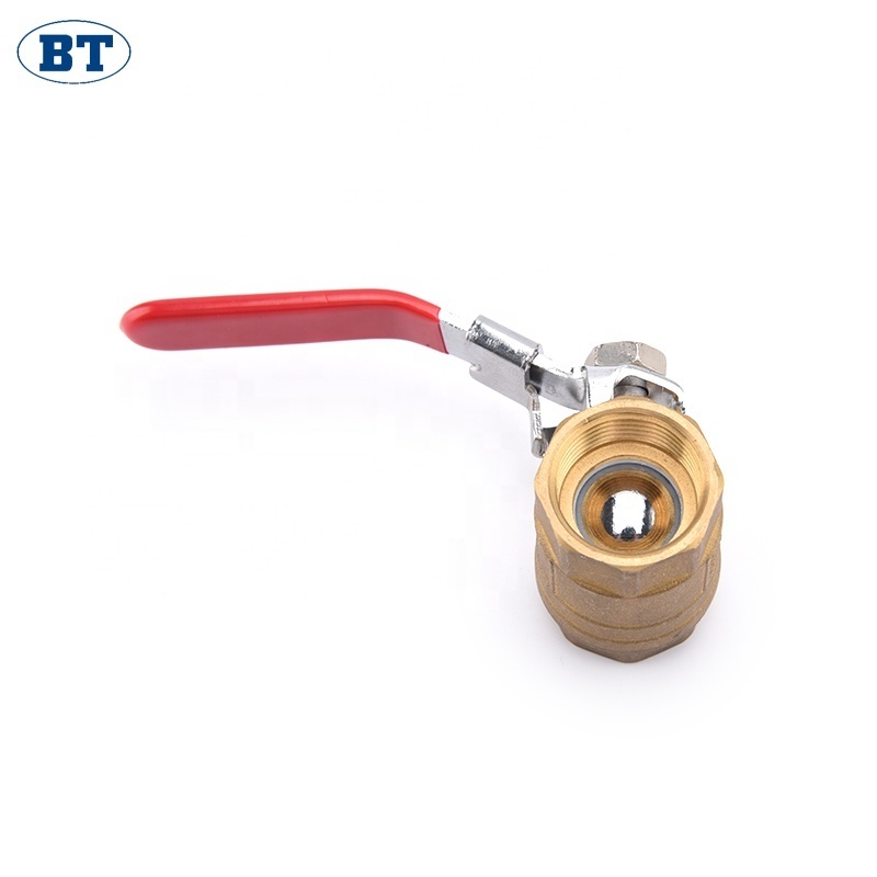 BOTE OEM BT1013 1/2 - 4 inch dn15 price list natural color high pressure brass ball valve with red extension level handle