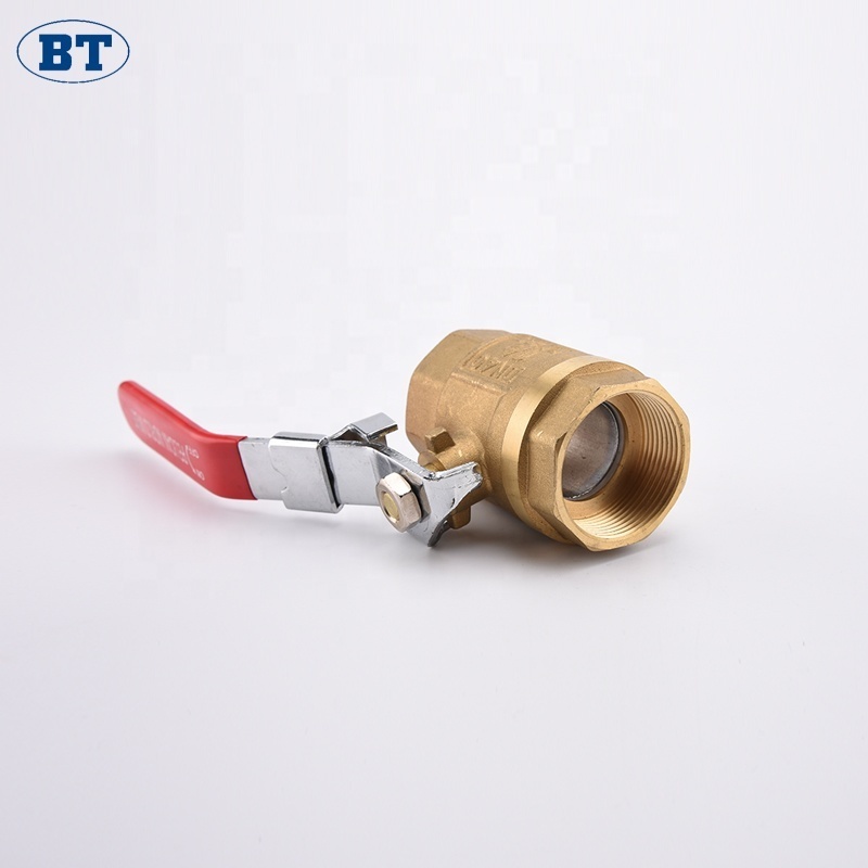 BOTE OEM BT1013 1/2 - 4 inch dn15 price list natural color high pressure brass ball valve with red extension level handle