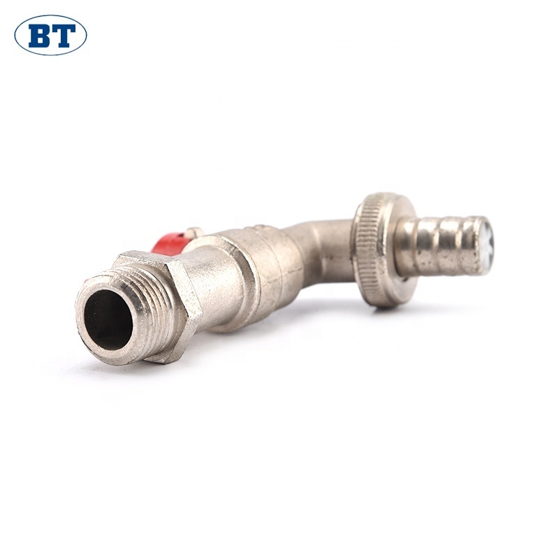 BOTE BT2004 manufacturer nickel plating garden outdoor bib tap brass stopcock butterfly handle brass washing machine bibcock