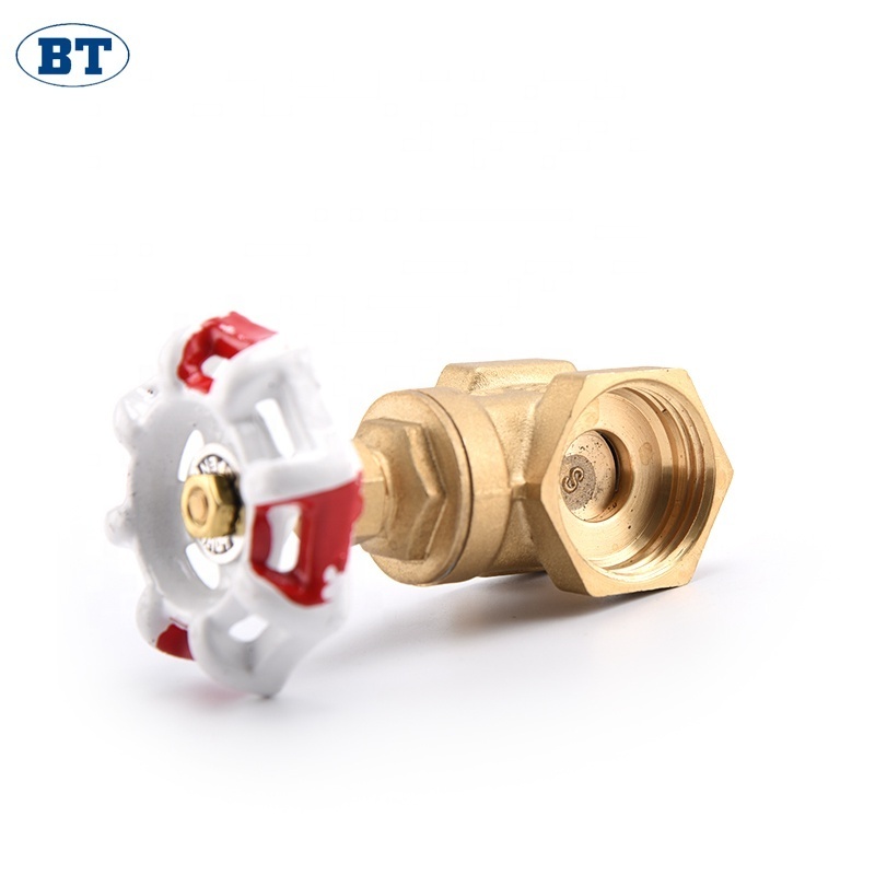 BOTE manufacturer BT4005 best price 1/2 - 4 inch 200 WOG female thread brass water gate valve with Write and Red handle