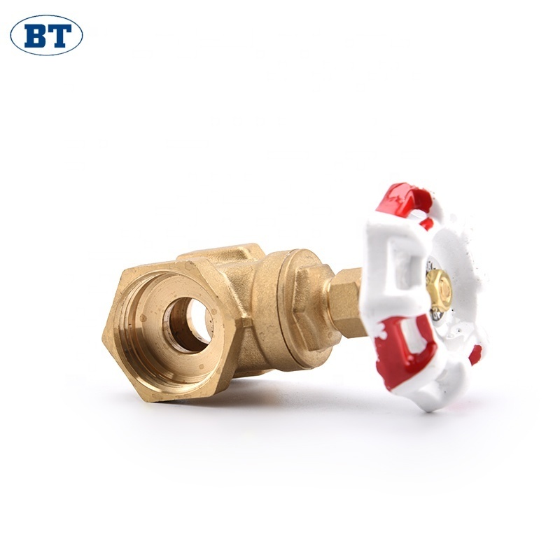 BOTE manufacturer BT4005 best price 1/2 - 4 inch 200 WOG female thread brass water gate valve with Write and Red handle