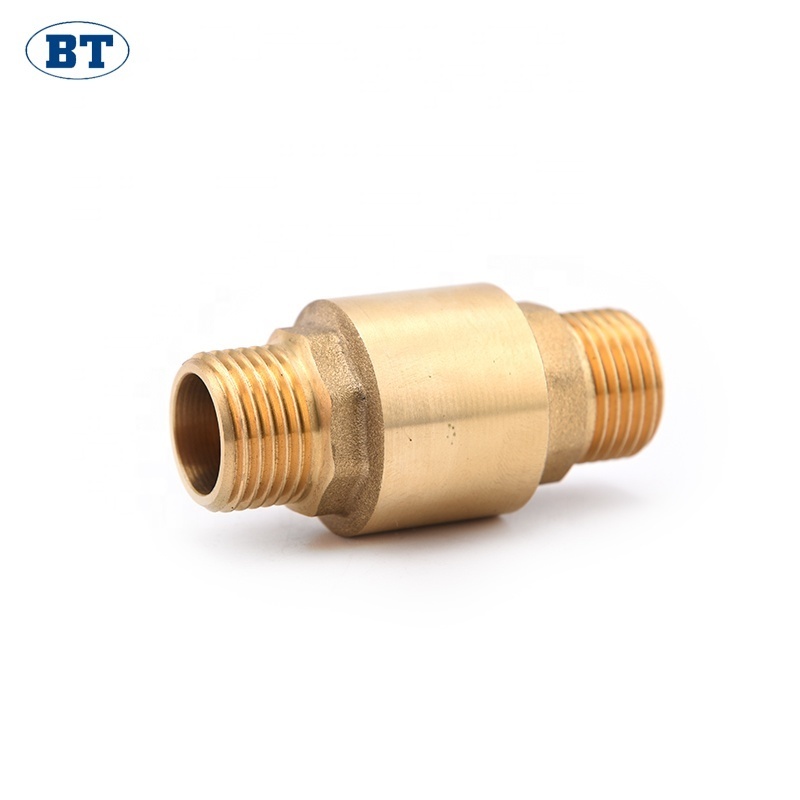 BOTE BT5012 CHINA supplier 1 2 3 4 inch M Male thread brass spring vertical lift brass check valve for water air toilet