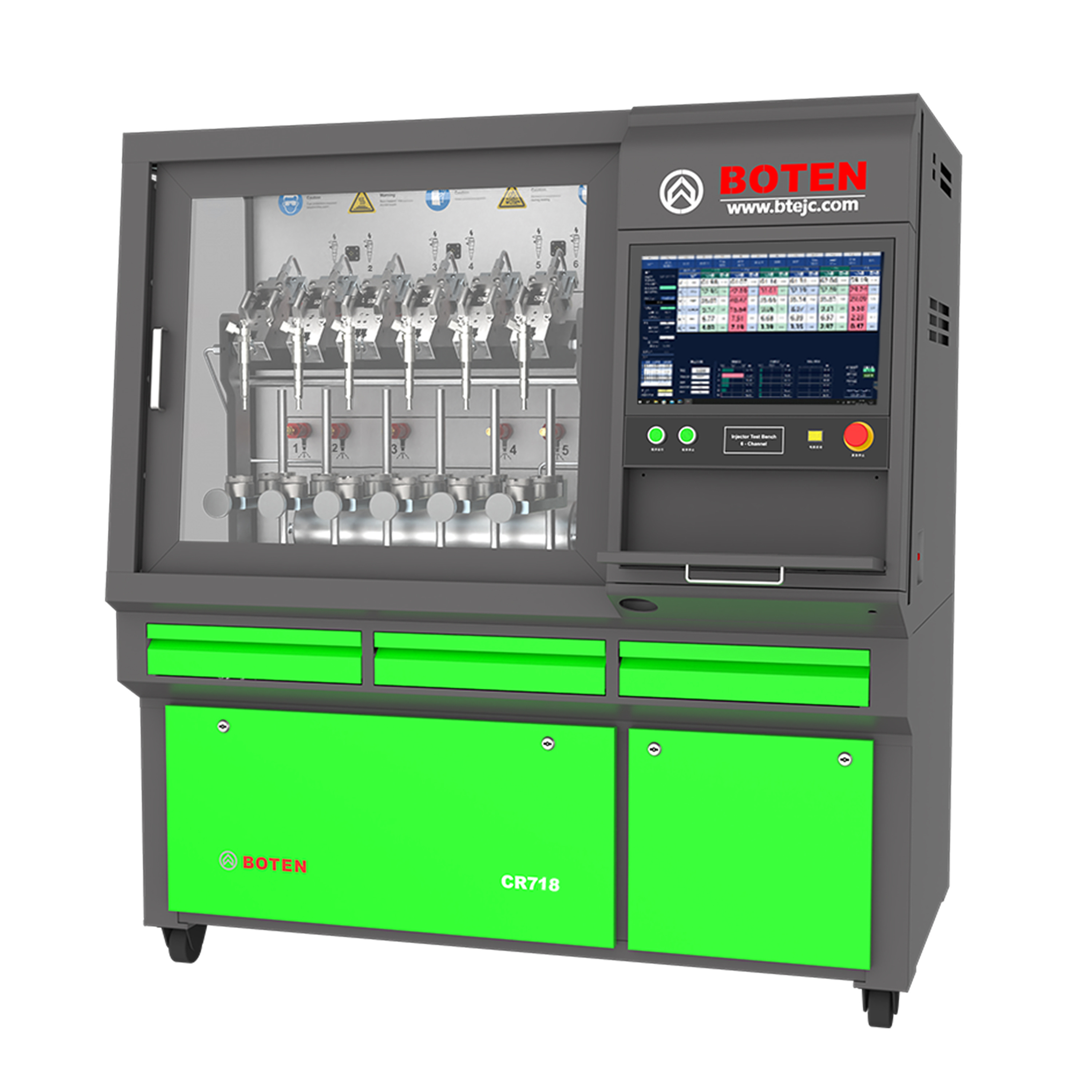 BOTEN   CR718  With 6-Channel Testing Equipment common rail fuel injection system  injector tester