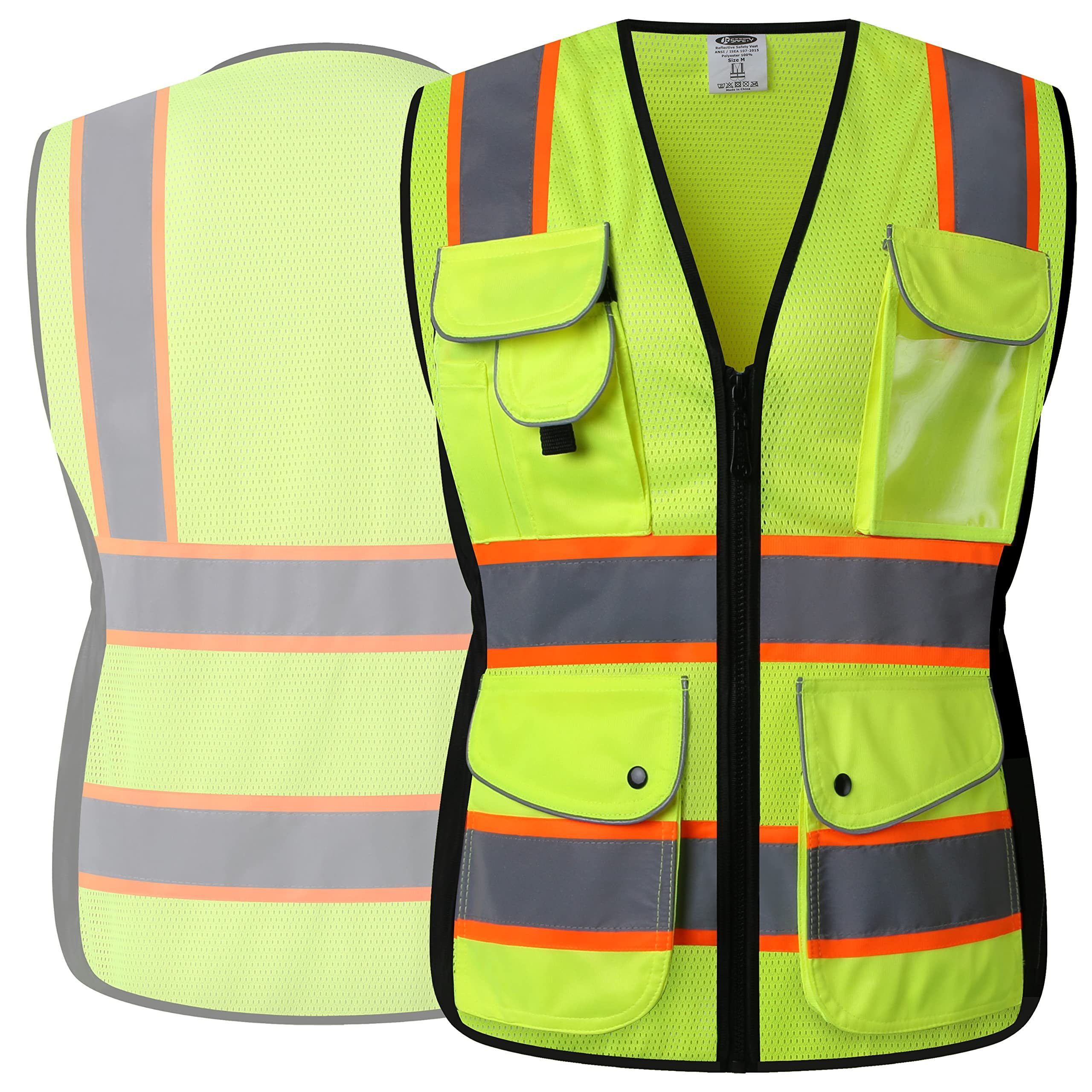 Customized Logo Construction Security Safety Vest Reflective Clothing ,Reflector Safety Hi vis Vest with pocket