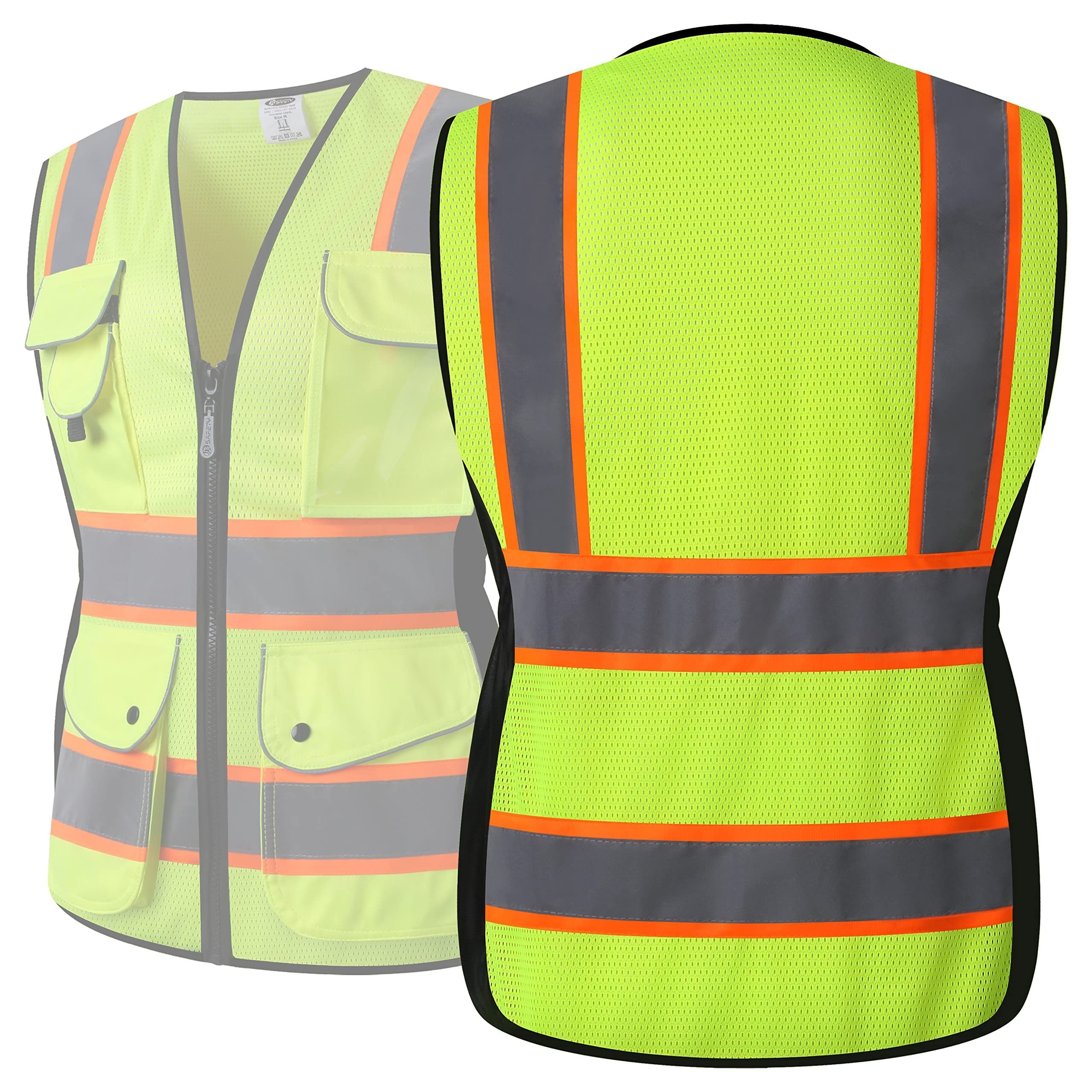 Customized Logo Construction Security Safety Vest Reflective Clothing ,Reflector Safety Hi vis Vest with pocket