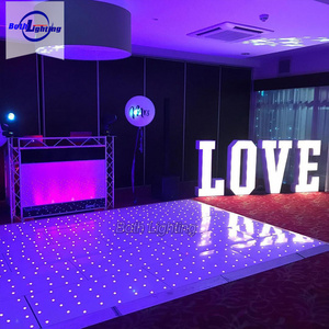 Cheap Portable RGB Star Light Up Dance Floor/led lighted floor tiles For Wedding Events