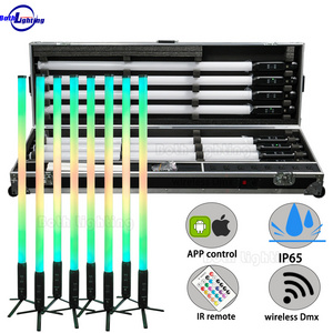 Both lighting Waterproof IP65  Led Tube LIGHT for event dj stage effects Full Color Pixel Wireless Dmx Dj Light with App control