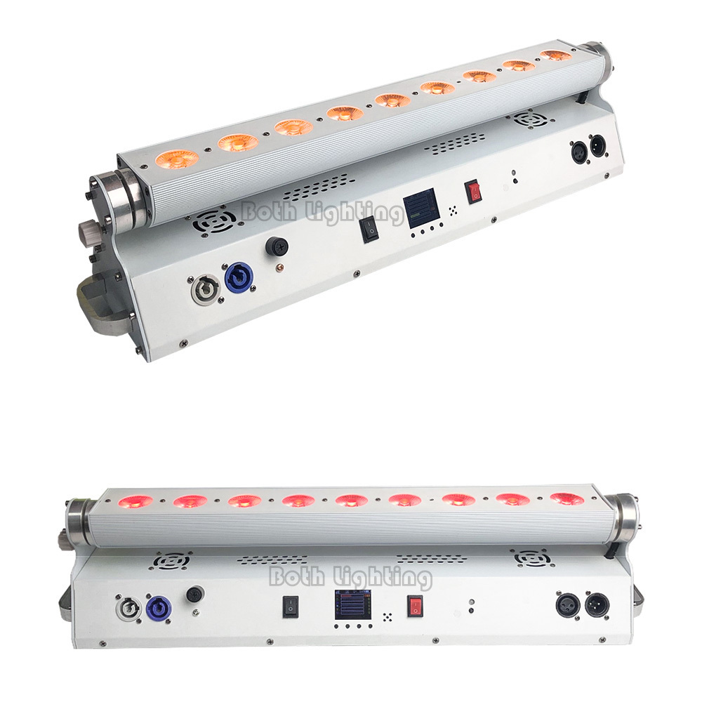 uplight wash light led battery bar light 9x18w 6in1 RGBWA UV led battery powered wireless dmx wall washer uplight