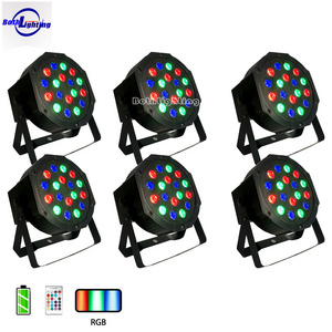 BothLighting cheap Wireless uplight BATTERY DMX 18*1w led  Rechargeable DJ Club Wash par light IR Remote for wedding party event