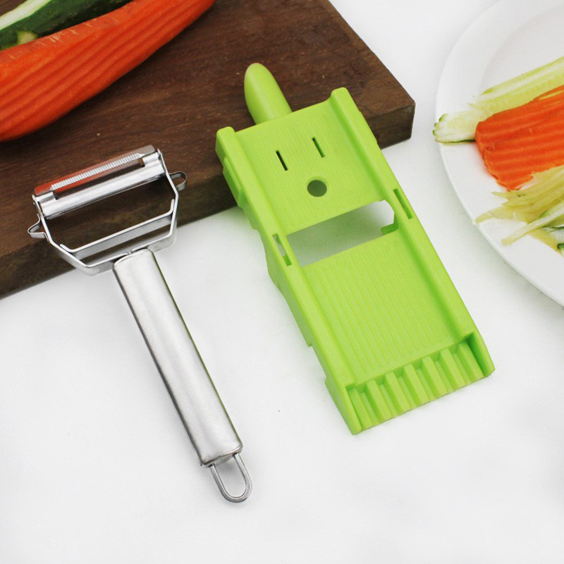 Multifunctional supporting stainless steel peeler, scraper, melon planer combination, peeling knife, plastic planing board