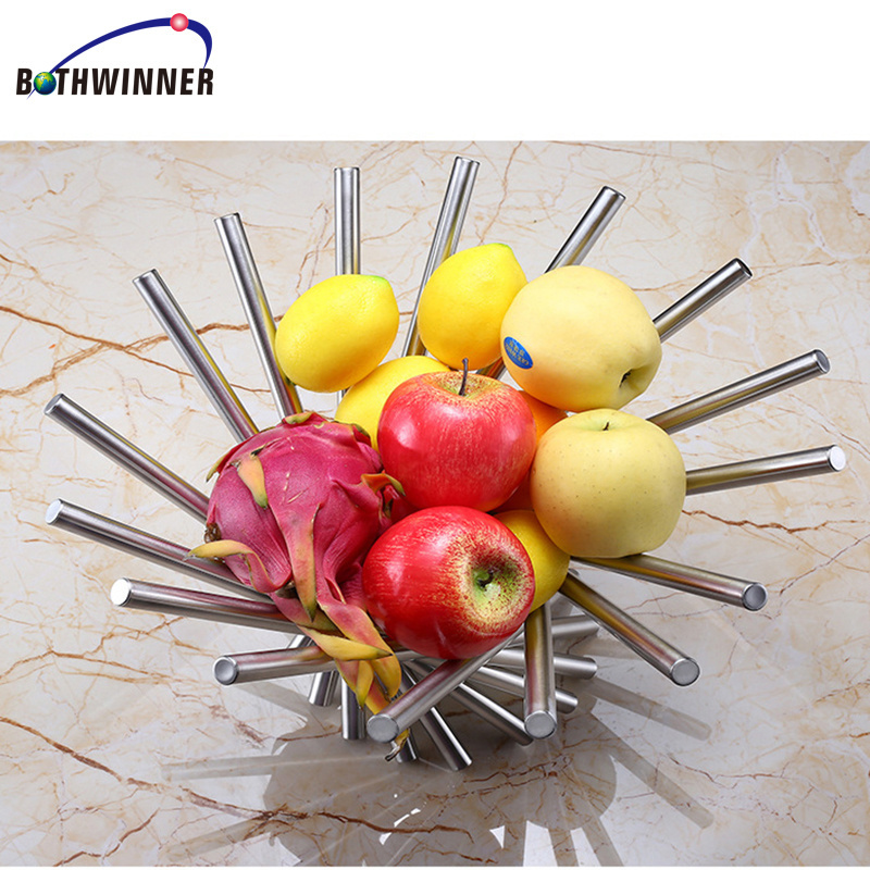 Creative Design Rotating Fruit Stainless Steel Basket Home  fruit basket living room  fruit tray