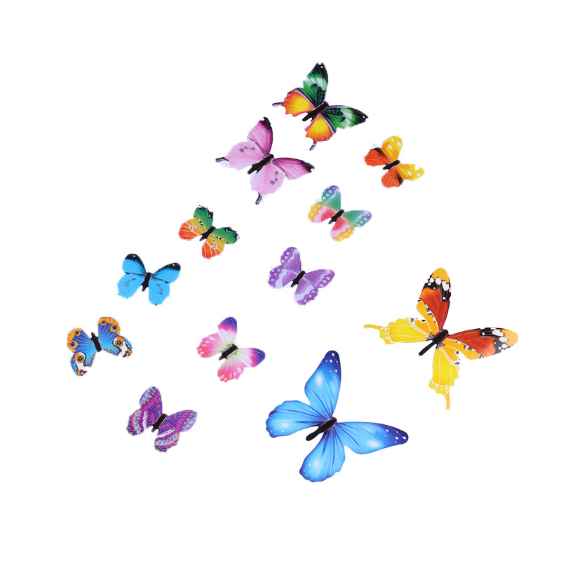 Simulation Luminous Butterfly 3D Wall stickers Festival Party Living Room Decoration Glow In The Dark