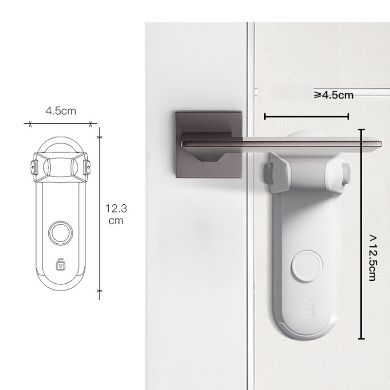 Smart Home Door Lever Child Lock Baby Proofing Door Lock with Knob Handle for Kitchen Storage Cupboard Closet Dresser Door