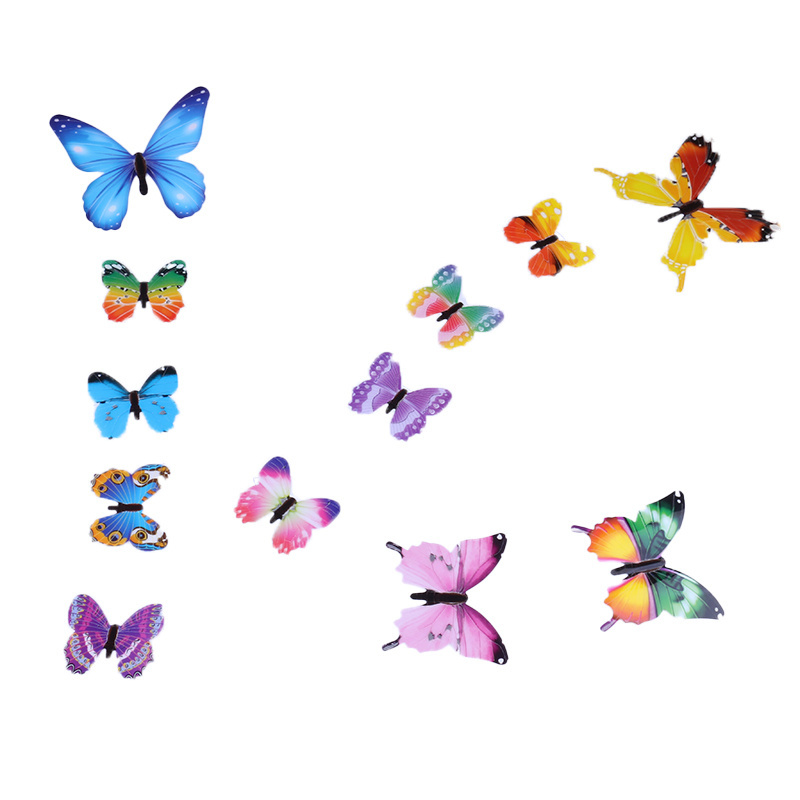 Simulation Luminous Butterfly 3D Wall stickers Festival Party Living Room Decoration Glow In The Dark