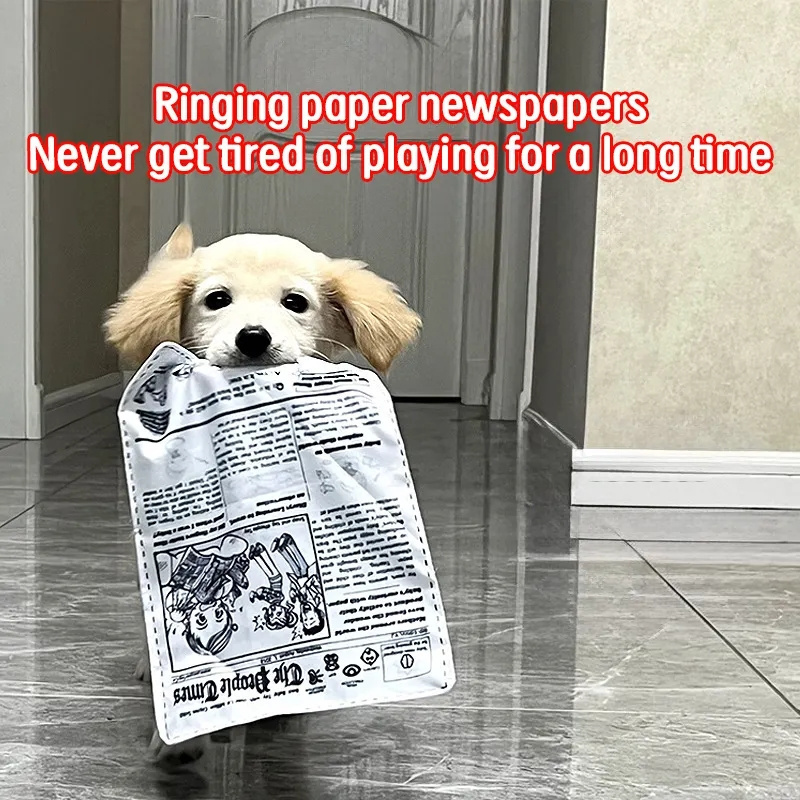 Customized Bite-resistant Tear-resistant Newspaper Playing Cards Dog Interactive Chew Toy Pet Interactive Chew Voice Toy