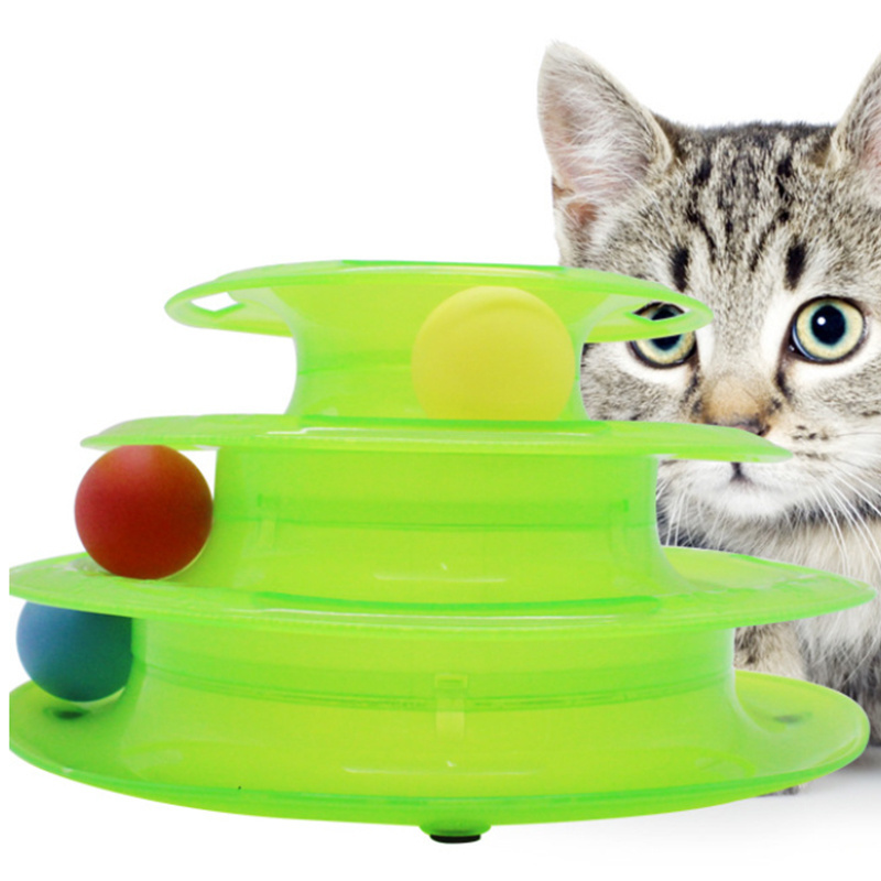 Cat Turntable Ball Pet Teasing Toy Plate Four-layer Cat Funny Multi-function Pet Interactive Kitten Toys Cat Accessories