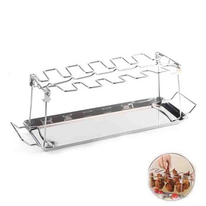 Outdoor BBQ Beef Chicken Leg Wing Grill Rack Stainless Steel Folding Roasted Barbecue Grill Drumsticks Holder