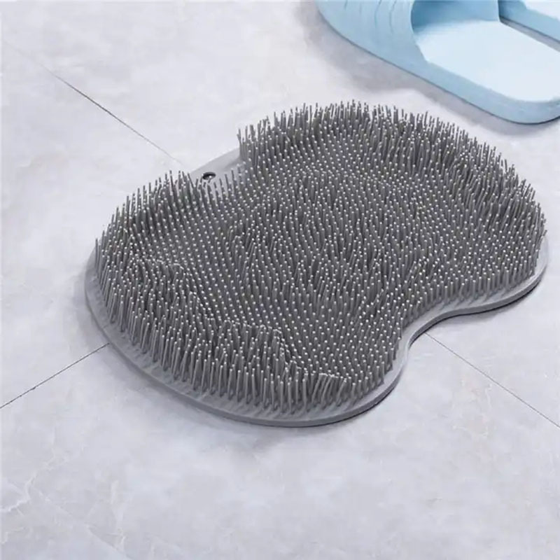 Wholesale grey Pink scrubber brush wall mount shower foot and scrubber for shower wall