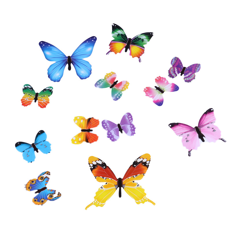 Simulation Luminous Butterfly 3D Wall stickers Festival Party Living Room Decoration Glow In The Dark