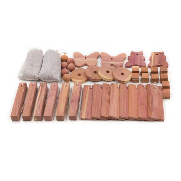 Aromatic Cedar Blocks for Clothes Storage,Natural Cedar Wooden Rings for Hangers,Closet Storage and Drawers