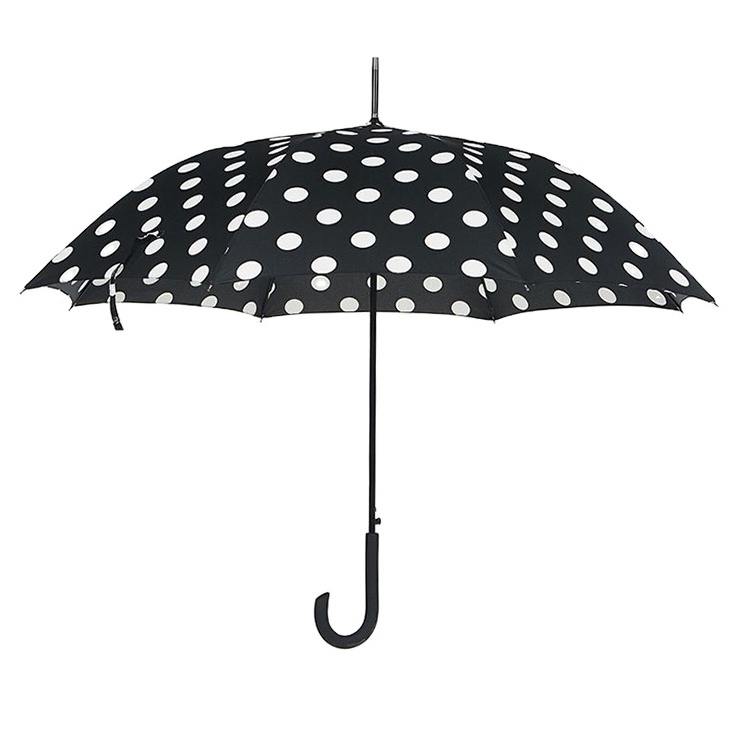 Wholesale Sturdy Fiber Frame Strong Metal Shaft Stick Straight Fashion Umbrella For Ladies