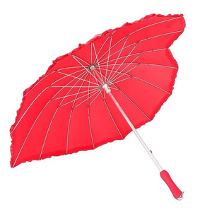 Heart Shaped Ladies Sturdy Wholesale Straight Umbrella