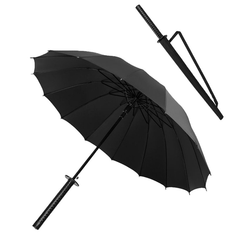 Sword Handle Mens Auto Open Straight Umbrella