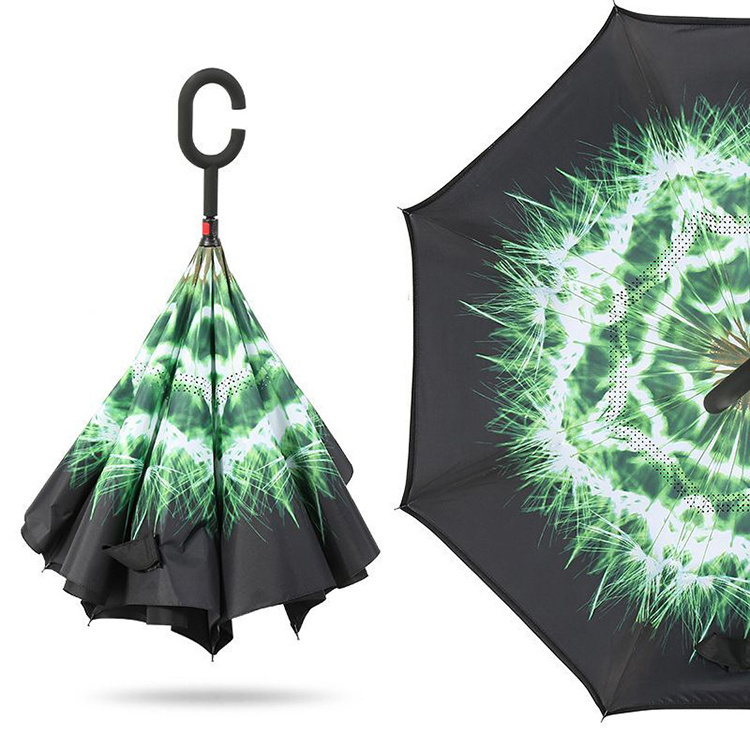 Automatic Waterproof Windproof Inside Down Inverted Car Umbrella With Inverted Clear Umbrella For Travel Mini