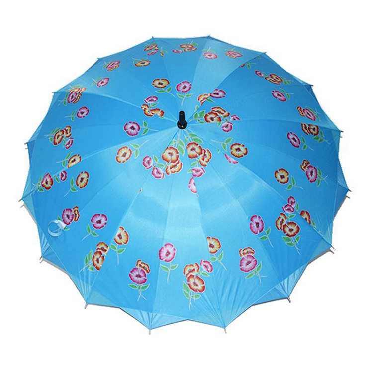 Paraguas Colombia Design 16 Ribs Double Canopy Cheap Straight Umbrella