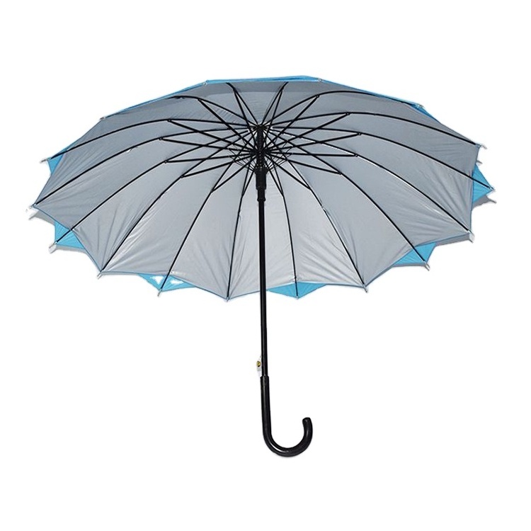 Paraguas Colombia Design 16 Ribs Double Canopy Cheap Straight Umbrella