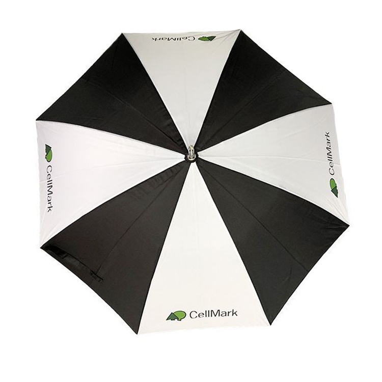 Business Straight Advertising Umbrella Color Fiber Umbrella Long Handle Fully-automatic Sun Rain Golf Umbrella