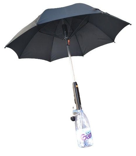 Built-In Cooling Fan and Mist Spray Fan Umbrella with Fan and Water Spray