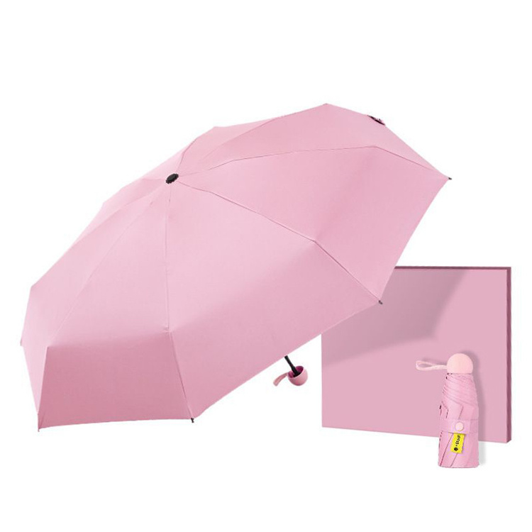 High Quality Umbrella and Thermos Gift Set for Corporate Advertising UV Protection 5 Folds Umbrella