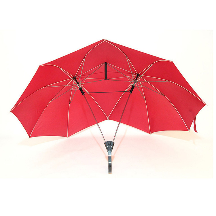 Creative New Design Automatic Open Two Person Canopy Double Couple Twins Lover Umbrella