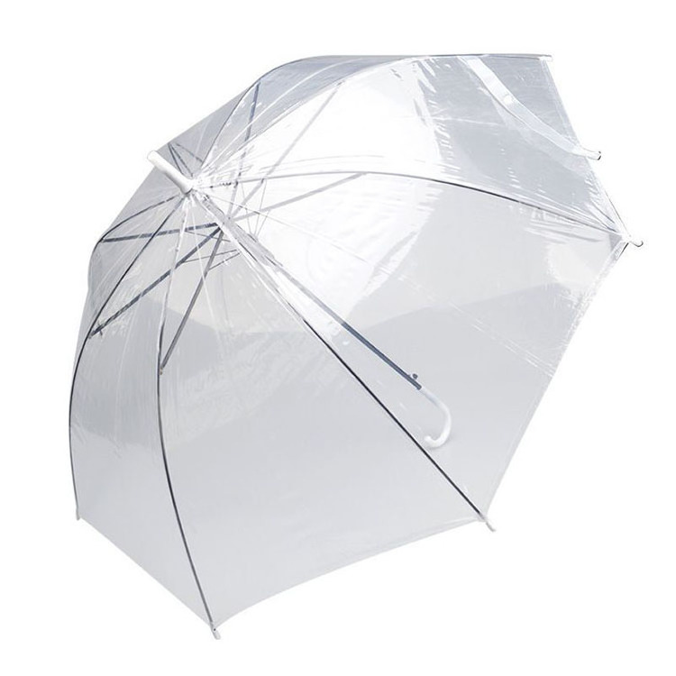 Customized POE material Logo Solid Color Transparent PVC Umbrella