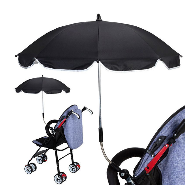 All Position Adjustment Foldable Sport Brella Baby Carriage Chair Stroller Clamp Umbrella