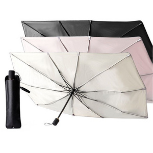 Factory Portable Sun Uv Protection Car Umbrella Sun Shade Windshield Sunshade Car Front Side Window Umbrella For Car