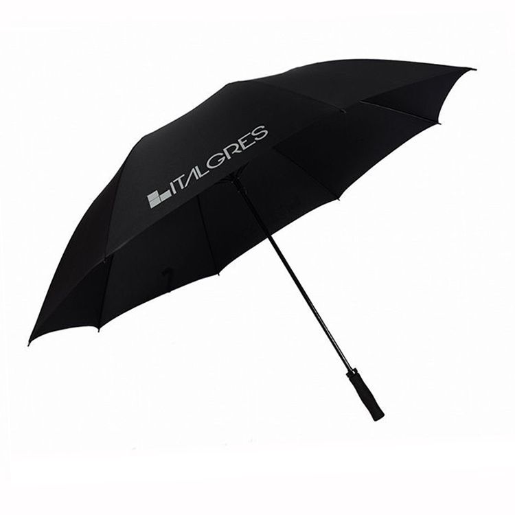 Hot Sale Strong 23inch Customizable Custom Logo Advertising Rain Sun Shade Long Handle Stick Straight Umbrella