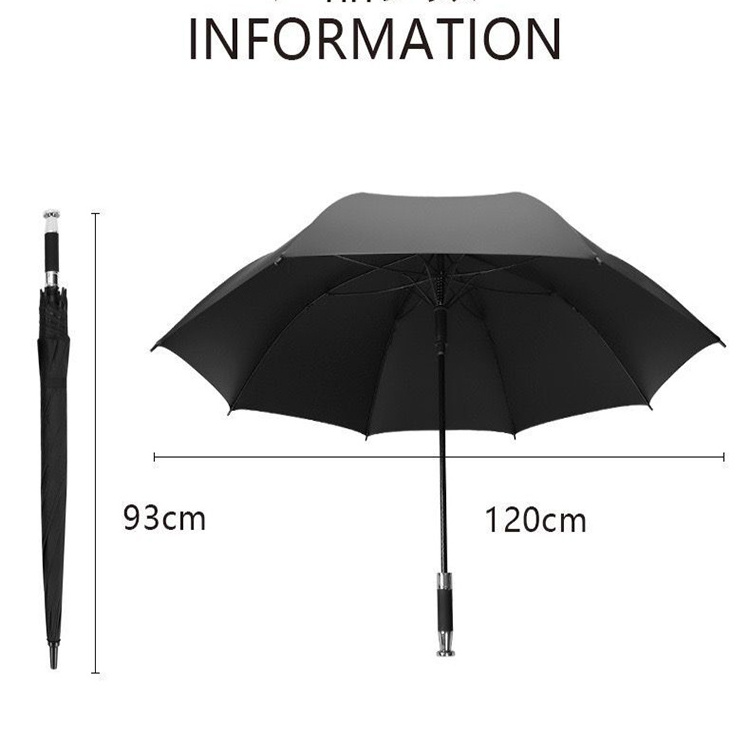 Wholesale Custom Logo Promotional Large Sport Golf Umbrella Double Canopy Car Outdoor Golf Straight Umbrella