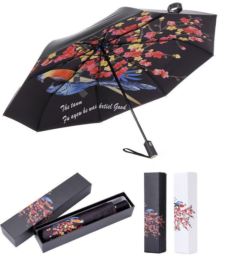 Cheap Made Promotional Uv Custom Umbrella With Logo Print Rain Anti-uv Foldable Paraguas Parapluie 3 Automatic Folding Umbrella