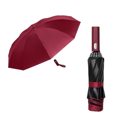 Promotional Uv Custom Umbrella With Logo Print Rain Anti-uv Foldable Paraguas Parapluie 3 Inverted Folding Umbrella For Rain