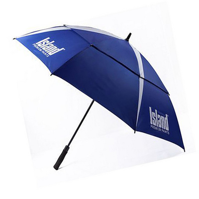 Umbrella Large Size Full Fiberglass EVA Handle Black Coated Metal Shaft Windproof Double Layer Golf Umbrella With LOGO