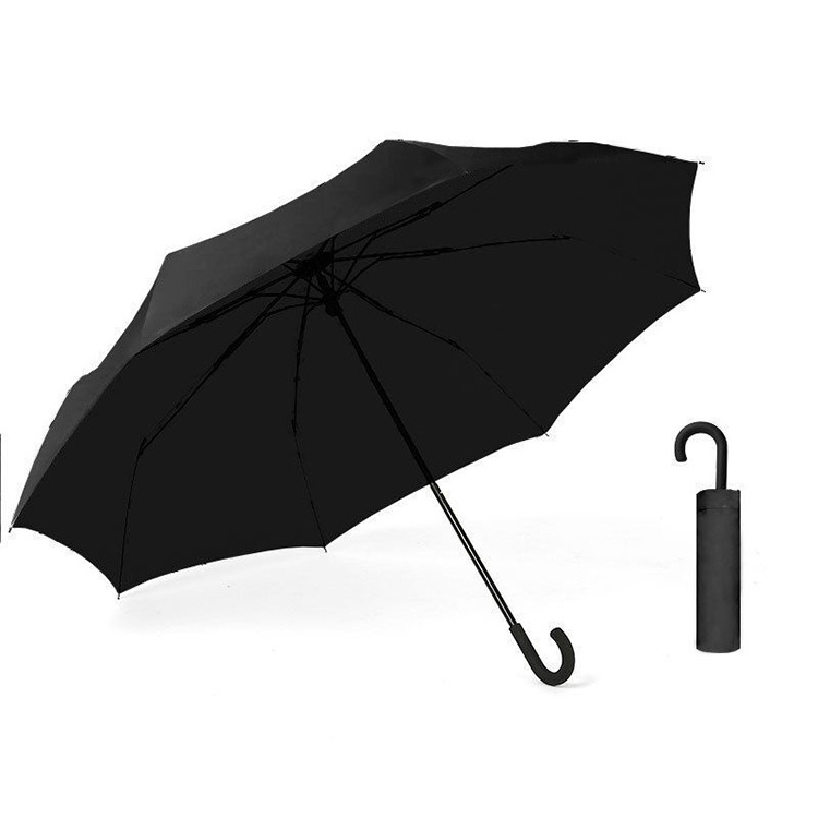 Mori Fariy Tales Pattern Manual Open Close 3 Folding Lightweight Windproof Umbrella With Superfine J Handle