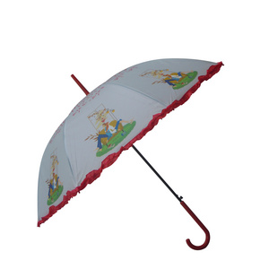 Durable Designed Outdoor Fiberglass Fashion Brand Lady Manual Open Dome Stick Umbrellas For Sun And Rain