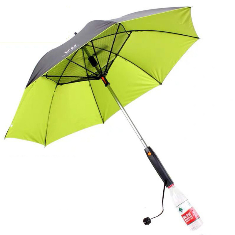 Outdoor Mist Cooling Straight Umbrella For The Rain Special USB Anti-Uv Waterproof Solar Fan Umbrella And Fan Gift Set