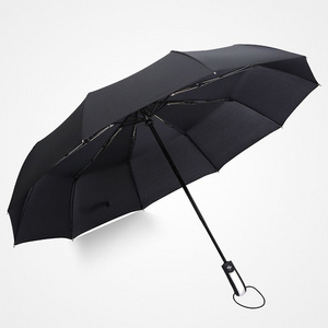 High Quality WindProof Pongee Rain Travel 3 Folding Auto Open Auto Close Big Folding Uv  Automatic Foldable Umbrella