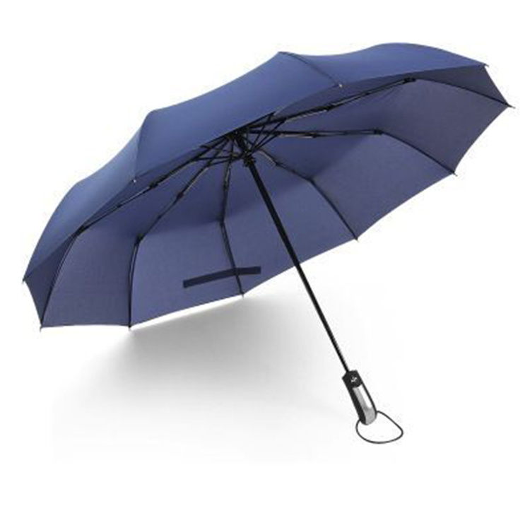 High Quality WindProof Pongee Rain Travel 3 Folding Auto Open Auto Close Big Folding Uv  Automatic Foldable Umbrella